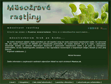 Tablet Screenshot of masozrave-rastliny.plantae.sk